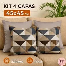 Kit 4 Capas Almofada 45x45 Gorgurinho Oxford Com Zíper Capa de Almofada Capa Almofada Decorativa Almofada Decorativa