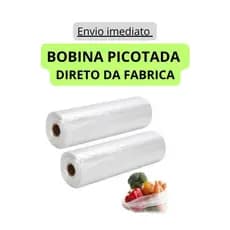 Bobina picotada plástica PEAD para alimentos, micro-ondas  e freezer 500UN