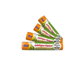 Saco plástico para alimentos - Bobina picotada fundo reto com 100 unidades 2kg, 3kg, 5kg, 7kg