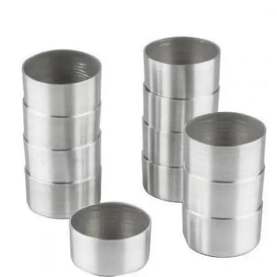 Forma Mini Pão de mel N°0 Alumínio Fundo Fixo 2cm x 4cm Diametro 12 ou 48 Unidades Envio Imediato