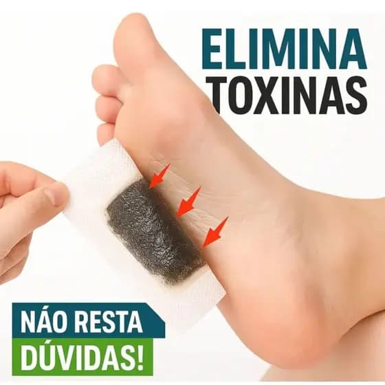 10 Adesivos Detox Para os Pés Eliminador de Impurezas do Corpo