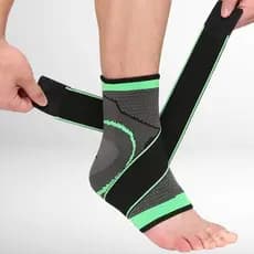 Tornozeleira Anti-Derrapante Ortopédica Ajustável Esportiva Proteção de Joelho com Strap Crossfit
