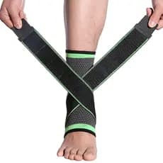 Tornozeleira Unissex Compressão respirável Esportiva Alivia Dor ajustável resistência nylon