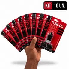 Apito  Profissional Fox 40 Classic com cordão Árbitro de Futebol 10 unidades