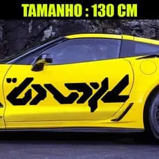 Adesivo Lateral de Carro 2 Lados - Turbo Japones