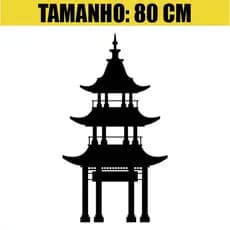Adesivo Decorativo Parede Porta Geladeira - Templo Japones