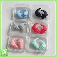 Protetor de Ouvido Anti Ruido com 3 Camadas de Silicone Proteção Estudo Natação Tampão Auricular