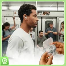 Tampão de Ouvido Auditivo 3 Camadas para Conforto em Sono Trabalho Estudo Protetor Cinza Revenda