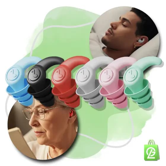 Protetor de Ouvido Tampão Auricular 3 Camadas para Dormir Natação Concentração Trabalho Anti Ruido