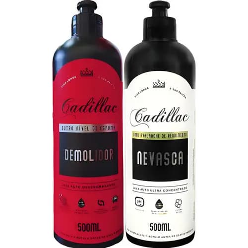 Kit Lava Auto Nevasca Cadillac 500ML + Demolidor Desengraxante Cadillac 500ML