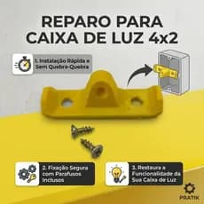 10 Reparo Salva Aba Caixinha 4x2 Interruptor E Tomada Orelhinha Quebrada Obra