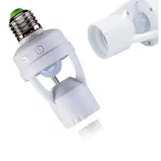 Sensor De Presença Soquete Luz Iluminação E27 Movimento 360°