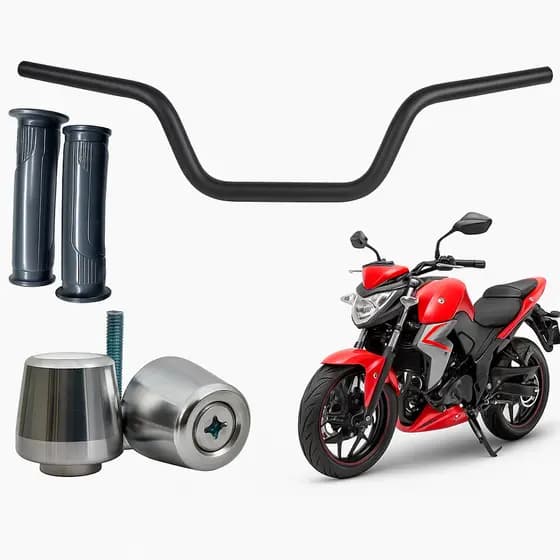 Guidão Dafra Next Confortáve Pesinho e Manopla Motocicleta