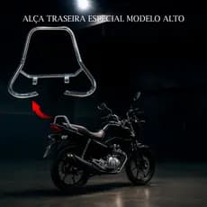 Alça Traseira Modelo Alto Fan Titan Start 150 160 Cromada Moto