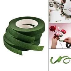 Kit c/3 Fitas Para Amarrar Flores Verde/Marrom P Artesanato Arranjo Buque de Noiva