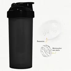 Coqueteleira/ Shakeira 700 ml Whey + Mola + Peneira - Academia Treino