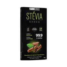 Chocolate 99,9% Cacau Zero Açúcar Zero Lactose 70g - Stévia Choco