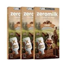 Kit 3 🍫 Chocolate Vegano Zeromilk 40% Cacau Crisp 70g Sem Lactose