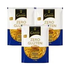 Kit 3 Penne de Arroz Sem Glúten 500g Casarão 🍝🌱
