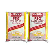 Kit com 2 Pacotes de Farinha sem Glúten de 500g cada - Aminna