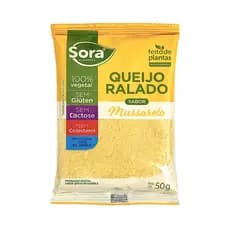 🧀 Queijo Vegano Ralado Mussarela 50g Sora 🌱 Sem Lactose