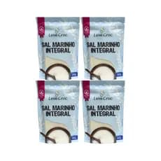 Kit com 4 Pouchs de Sal Marinho Integral sem Iodo de 250g cada - Leve Croc