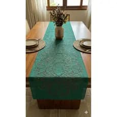 Caminho Trilho de Mesa de Renda com detalhes TAMANHO 1,75m,X,50cm