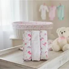 Kit 3 Cueiros Mantinha Estampado Para Bebê Recém Nascido Menino e Menina
