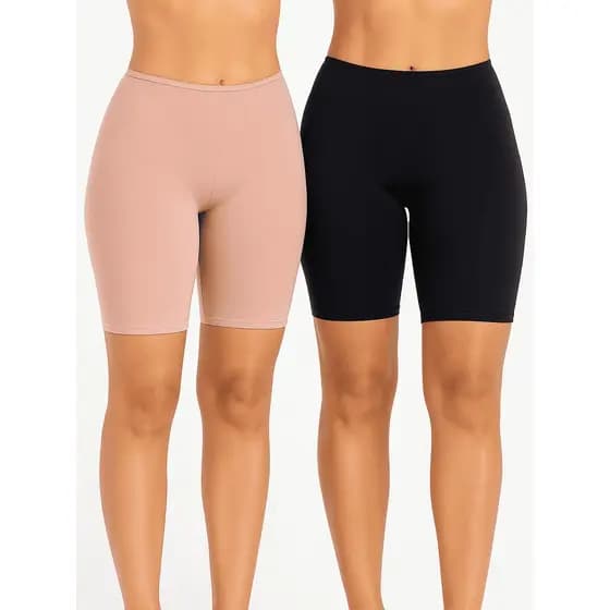Kit 2 Short Segunda Pele Anágua Modeladora Cintura Alta Térmica