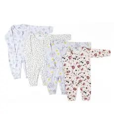 Macacão Bebê Estampado Sortido Menina Suedine 100% algodão