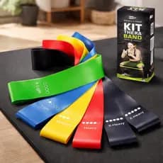 Kit 5 Elástico para Exercícios Original  Mini Band Elástico de Exercício Crossfit Fisioterapía
