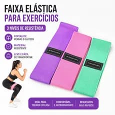 Kit 3 Faixa Elastica Exercicios Mini Band Risistente