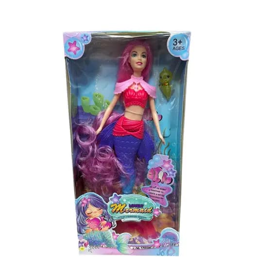 Boneca Sereia Articulada Brinquedo Portátil Com Acessórios Colecionador
