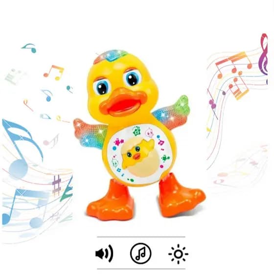 Brinquedo Pato Dançante Musical Dança, Anda, Mexe, com Luz E Som