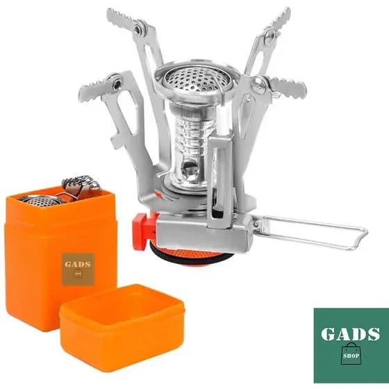 Mini Fogareiro Portátil Acendimento Auto/Click Pesca Camping Trilha Acampamento