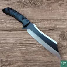 Cutelo Faca Fulltang Aço Inox Black com Bainha Churrasco Pescaria Lâmina Super Afiada