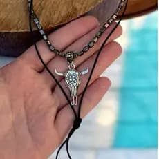 Colar feminino chifre rodeio Barretos