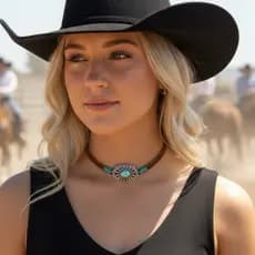 Choker concho turquesa Barretos