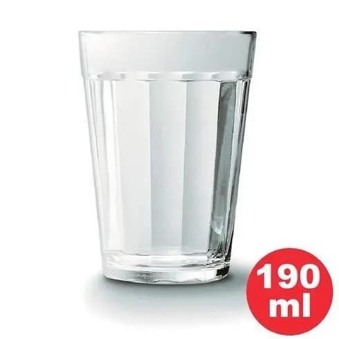 10 - Copos Americano de Vidro Transparente 190ml Multiuso Para Bares e Restaurantes - Nadir
