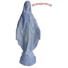 Nossa senhora Graças 63 cm gesso Cru Imagem Grande - ( entrega imediata)