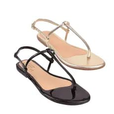 Kit 2 Pares Sandalia Feminina Rasteirinha Flat Basica