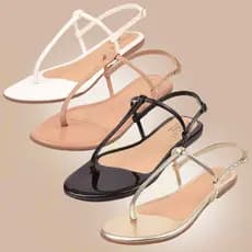 Sandalia Feminina Rasteirinha Kit 4 Pares Fio Basica Dia a dia