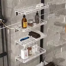 Prateleira Transparente Acrílico com Fixação Adesiva – Ideal para Organização 7148