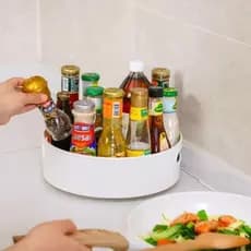Bandeja Giratório Organizador Multifuncional Cozinha Banheiro 23x8cm JF5163