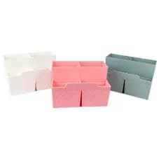 Porta Treco Organizador Com 4 Divisoria Para Caneta Controle Pinceis Multiuso