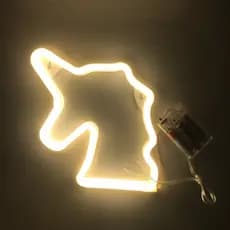 Luminária de led em NEON PAREDE cactos flamingo decorativo