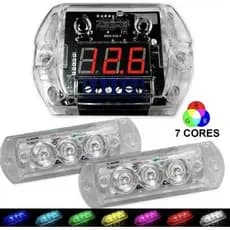 KIT Strobo Zendel RGB Volt com Voltímetro 7 cores 12v