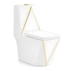 Vaso Sanitário Acoplado Monobloco Imperial Diamond Gold