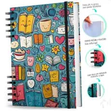 Caderno De Anotações Capa Dura Coleção Clean Elementos Cute