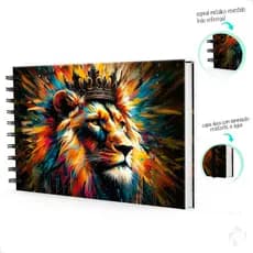 Caderno De Anotações Para Estudo Bíblico Com Capa Dura Leão